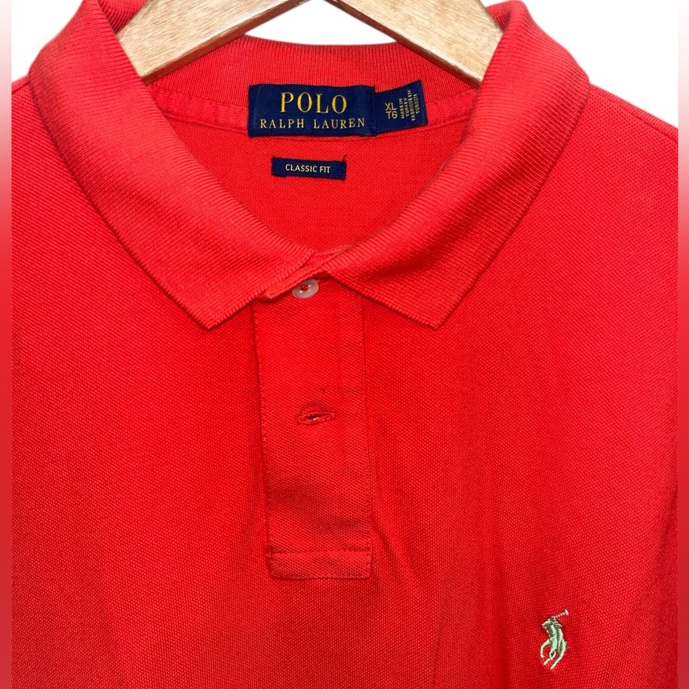Polo Ralph Lauren Neon Red Classic Fit Polo Shirt